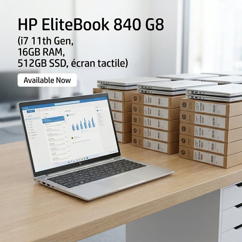 HP EliteBook 840 G8 – Core i7 11th Gen | 16GB RAM | 512GB SSD | Écran Tactile
