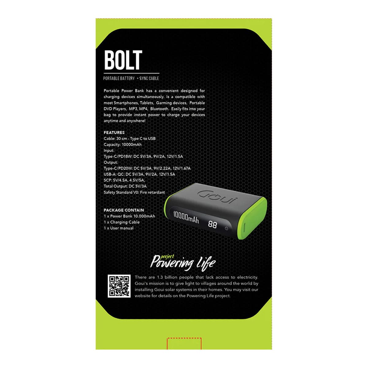 Goui - Bolt Super Mini Power Bank 10000 mAh 5