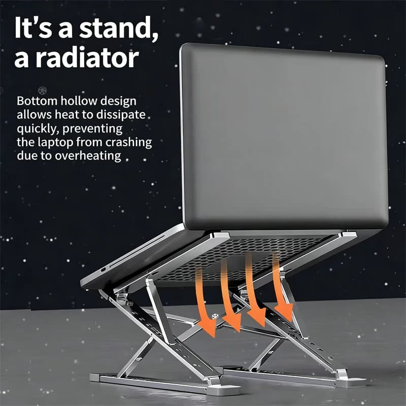 Support réglable en aluminium pour ordinateur portable et tablette - Pliable et ventilé slide 3