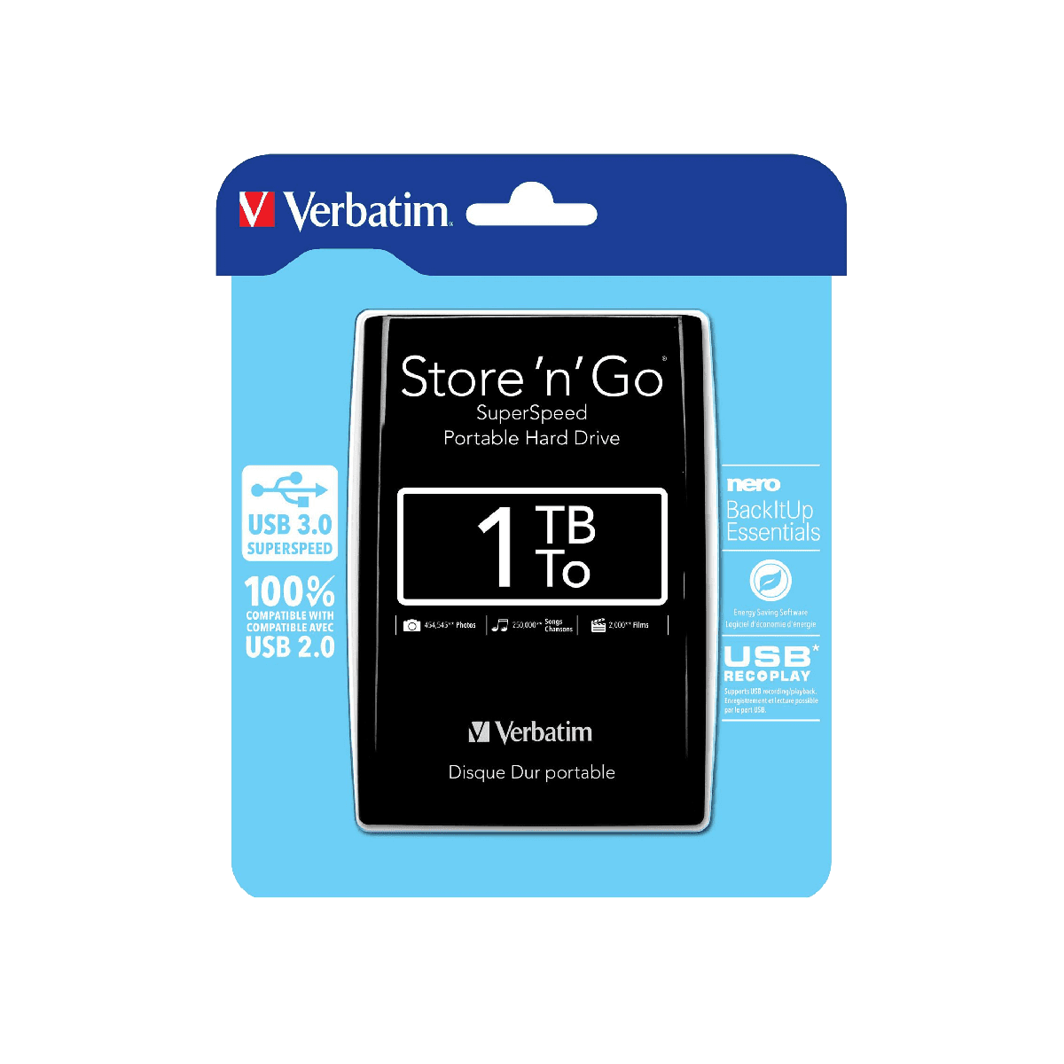 Disque dur externe Verbatim Portable 1To - Image 1