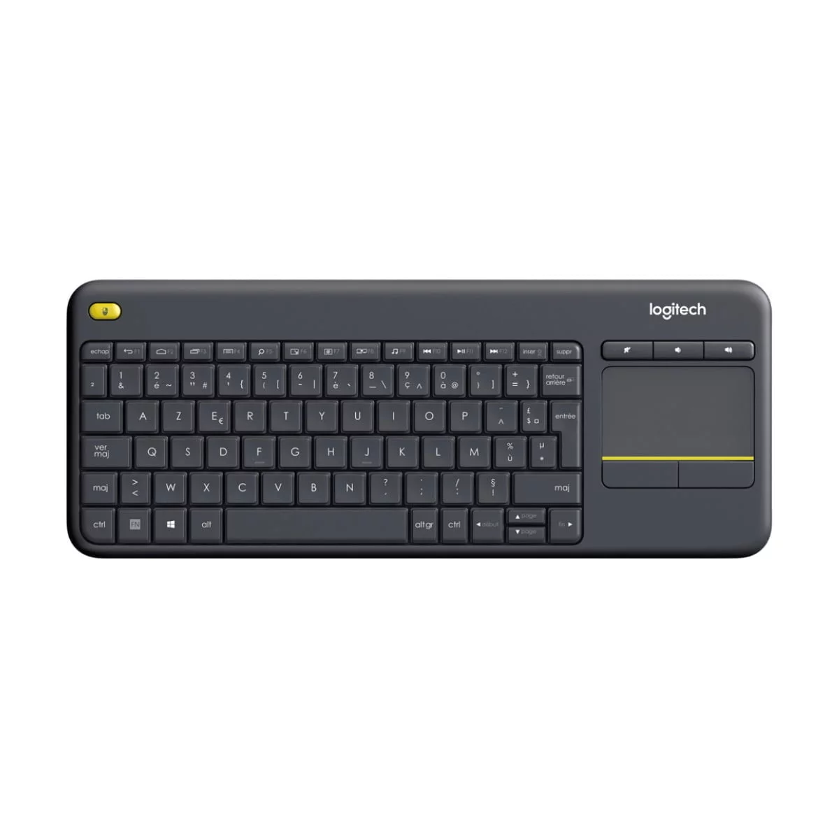 Clavier Sans Fil avec pavé tactile intégré Logitech K400 Plus (AZERTY, Français) - Image 1
