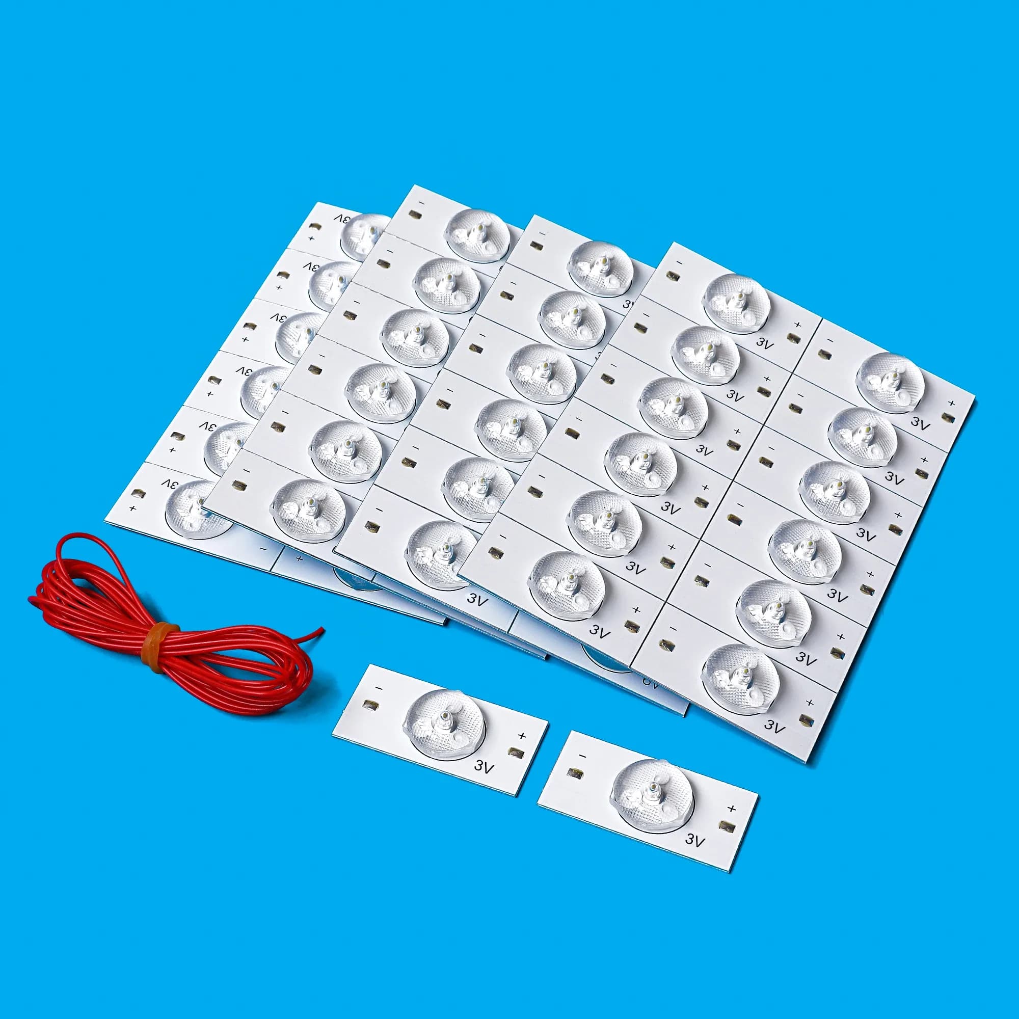 LEDs SMD 3V/6V avec lentilles optiques pour réparation de rétroéclairage TV 32-75" et câble de 2 m slide 3