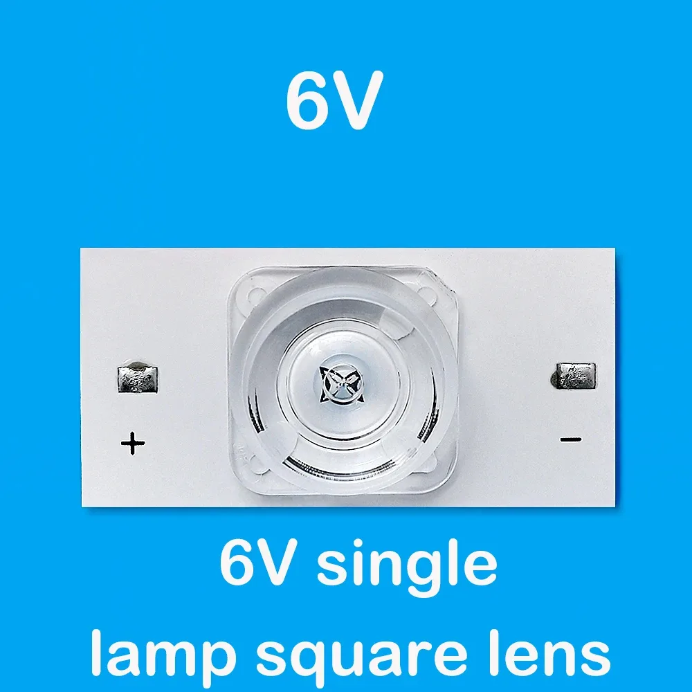 LEDs SMD 3V/6V avec lentilles optiques pour réparation de rétroéclairage TV 32-75" et câble de 2 m slide 6
