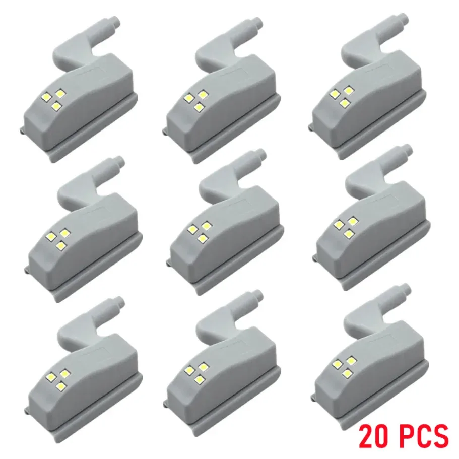 Lot de 20 lampes LED pour charnières de placard avec capteur automatique