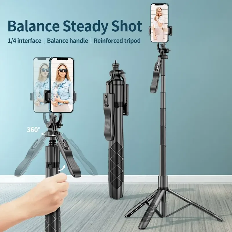 Trépied Perche Selfie Sans Fil KEELEAD L16 (1530 mm) Pliable pour Smartphones et Caméras d'Action slide 2