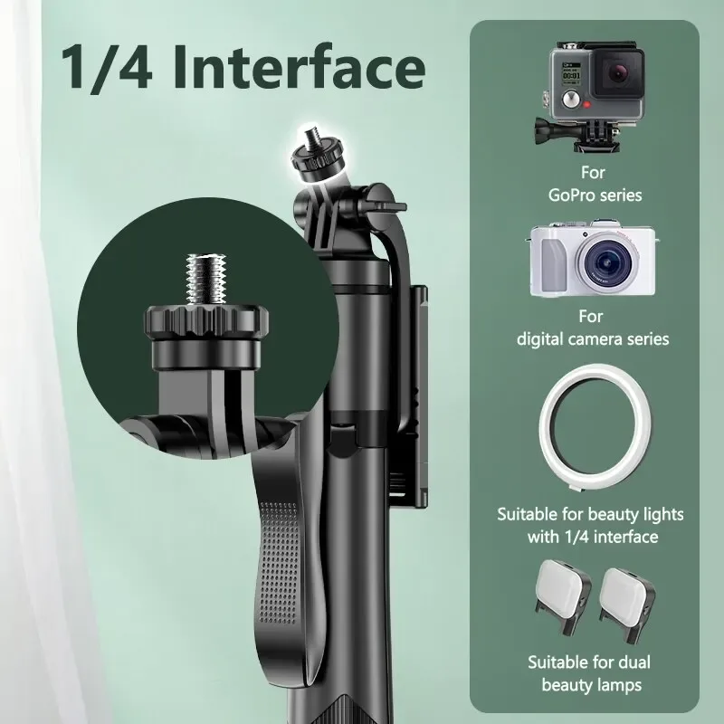 Trépied Perche Selfie Sans Fil KEELEAD L16 (1530 mm) Pliable pour Smartphones et Caméras d'Action slide 3