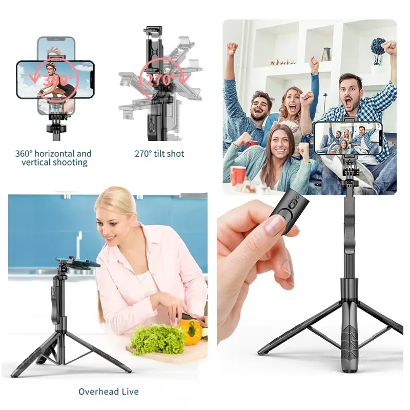 Trépied Perche Selfie Sans Fil KEELEAD L16 (1530 mm) Pliable pour Smartphones et Caméras d'Action slide 5