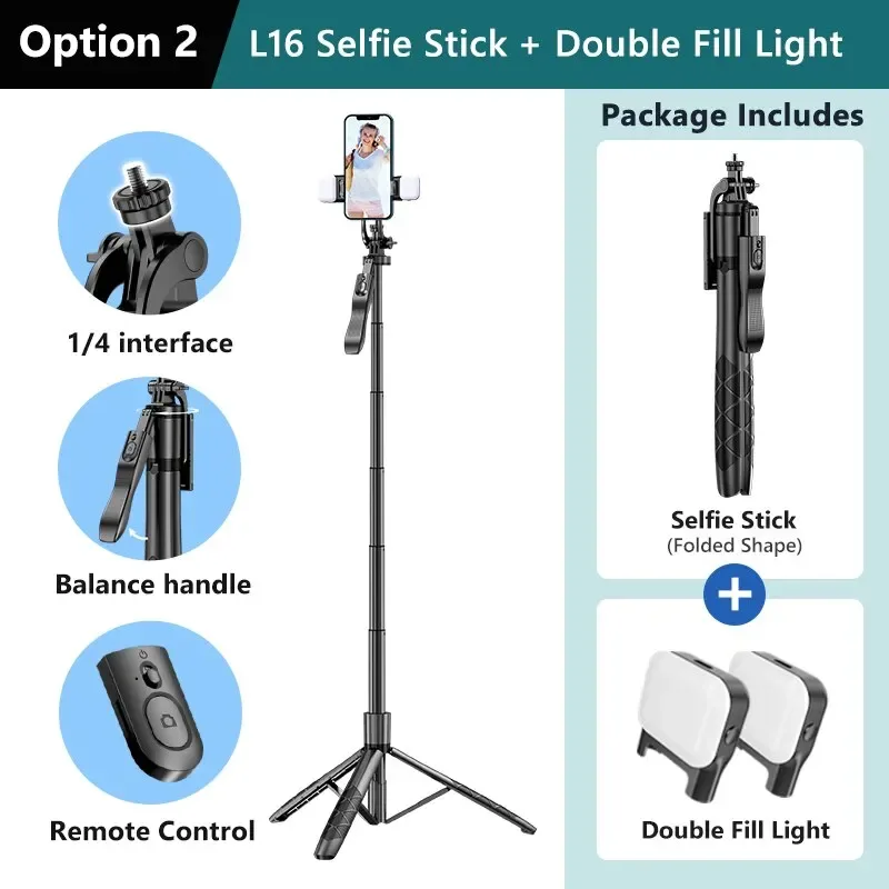 Trépied Perche Selfie Sans Fil KEELEAD L16 (1530 mm) Pliable pour Smartphones et Caméras d'Action slide 7