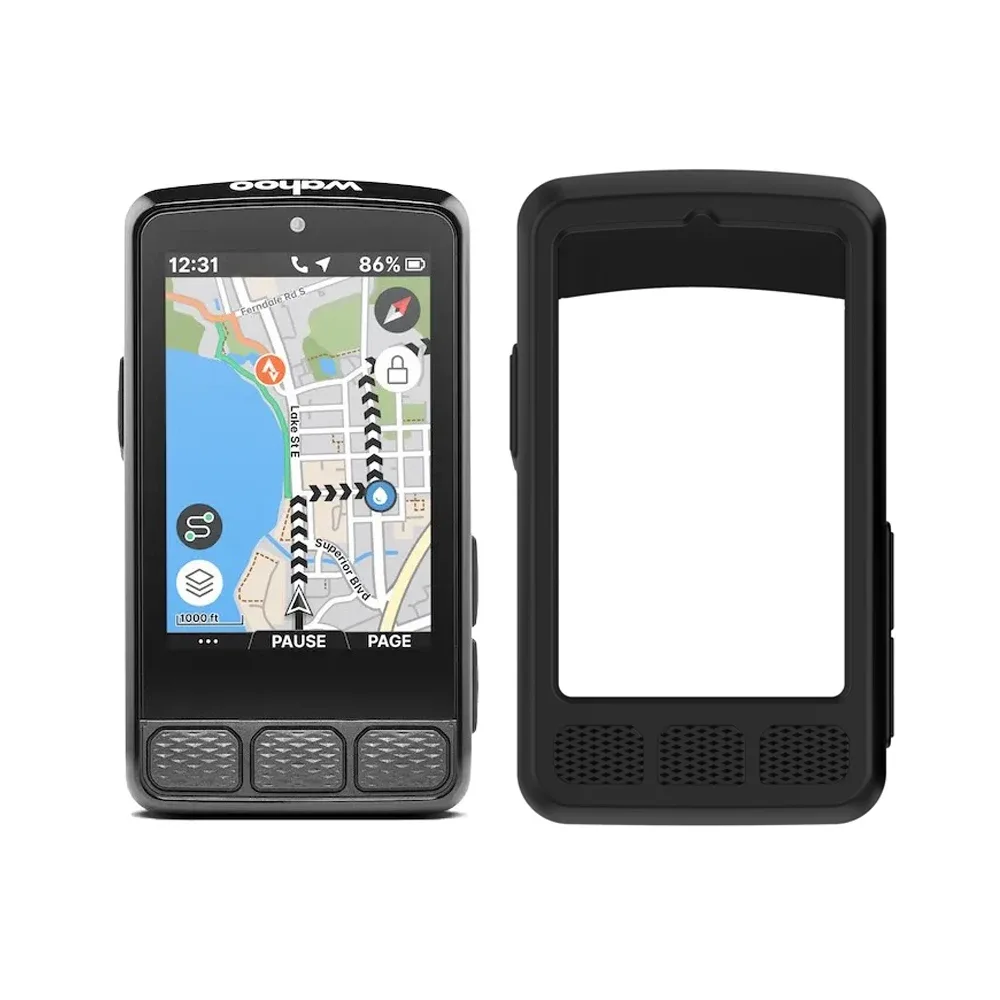 Housse de protection en silicone et film d'écran pour Wahoo Elemnt Roam et Bolt V2/V3/ACE