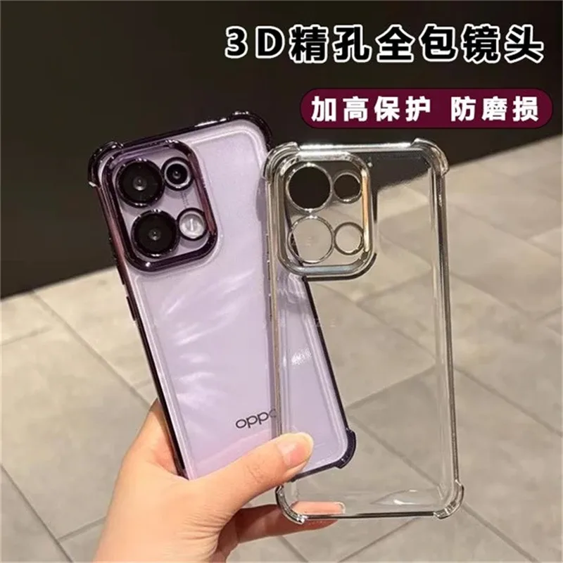 Coque de Protection Antichoc en Silicone TPU pour Oppo Reno 13 Pro / 13 F / 14 FS 5G - Transparente et Galvanisée slide 2