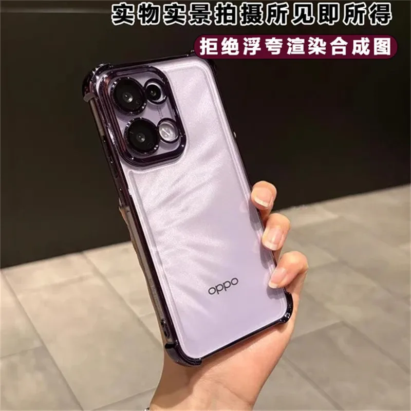Coque de Protection Antichoc en Silicone TPU pour Oppo Reno 13 Pro / 13 F / 14 FS 5G - Transparente et Galvanisée slide 4