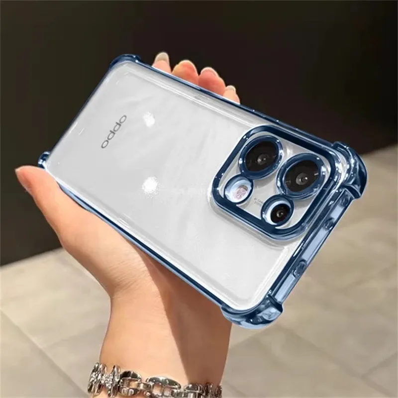 Coque de Protection Antichoc en Silicone TPU pour Oppo Reno 13 Pro / 13 F / 14 FS 5G - Transparente et Galvanisée slide 7