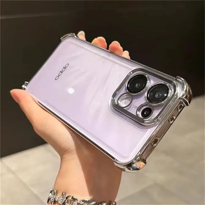 Coque de Protection Antichoc en Silicone TPU pour Oppo Reno 13 Pro / 13 F / 14 FS 5G - Transparente et Galvanisée slide 9