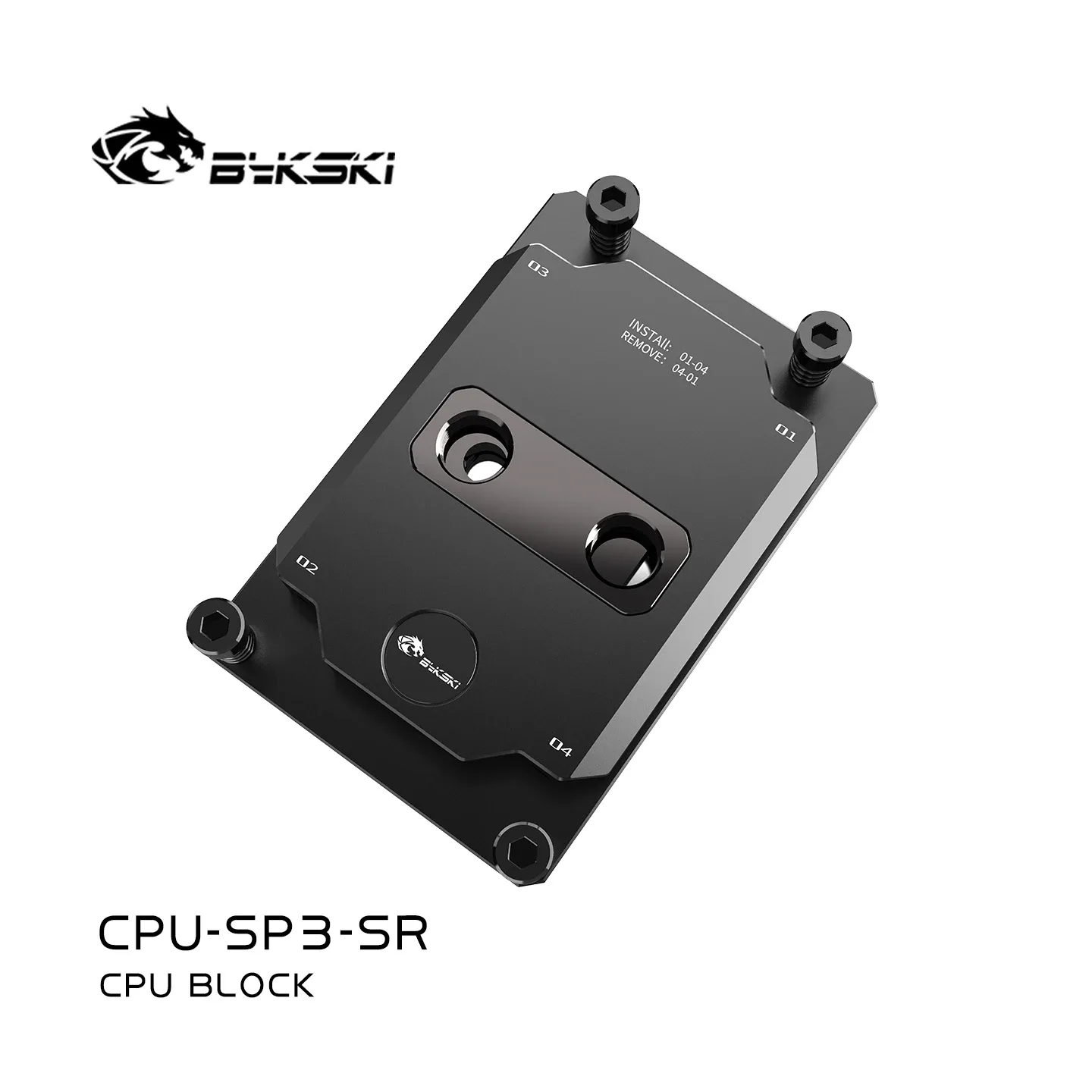 Bykski Waterblock CPU pour Processeur AMD TR4, Laiton et Cuivre, G1/4 - CPU-SP3-SR slide 3