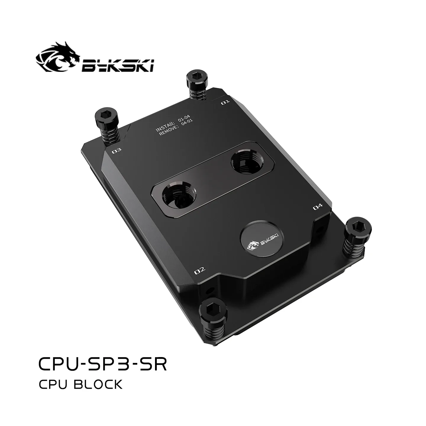Bykski Waterblock CPU pour Processeur AMD TR4, Laiton et Cuivre, G1/4 - CPU-SP3-SR slide 2