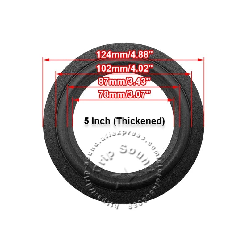 Lot de 2 suspensions en mousse pour haut-parleur woofer (4,5 à 10 pouces) slide 14