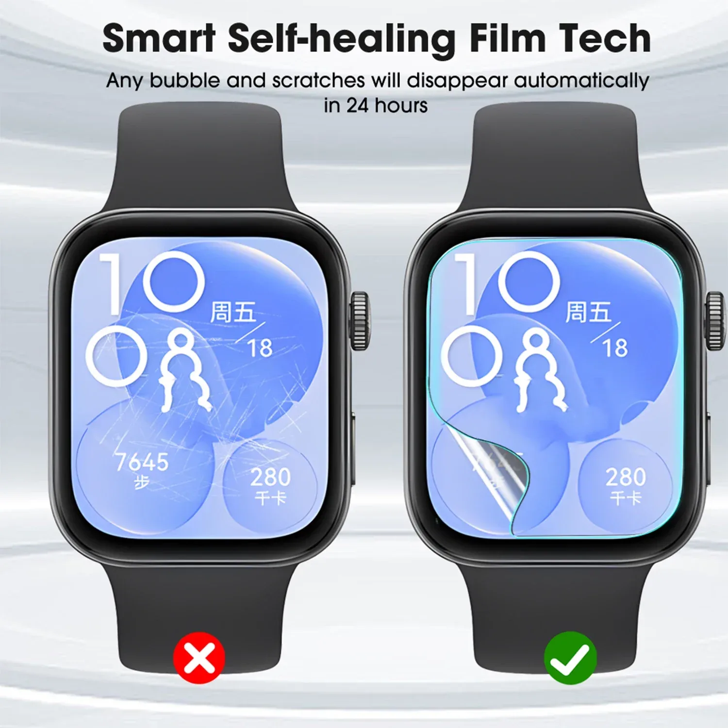 Film de protection d'écran Hydrogel TPU pour Huawei Watch Fit 2 / 3 / 4 / Pro / ES slide 4