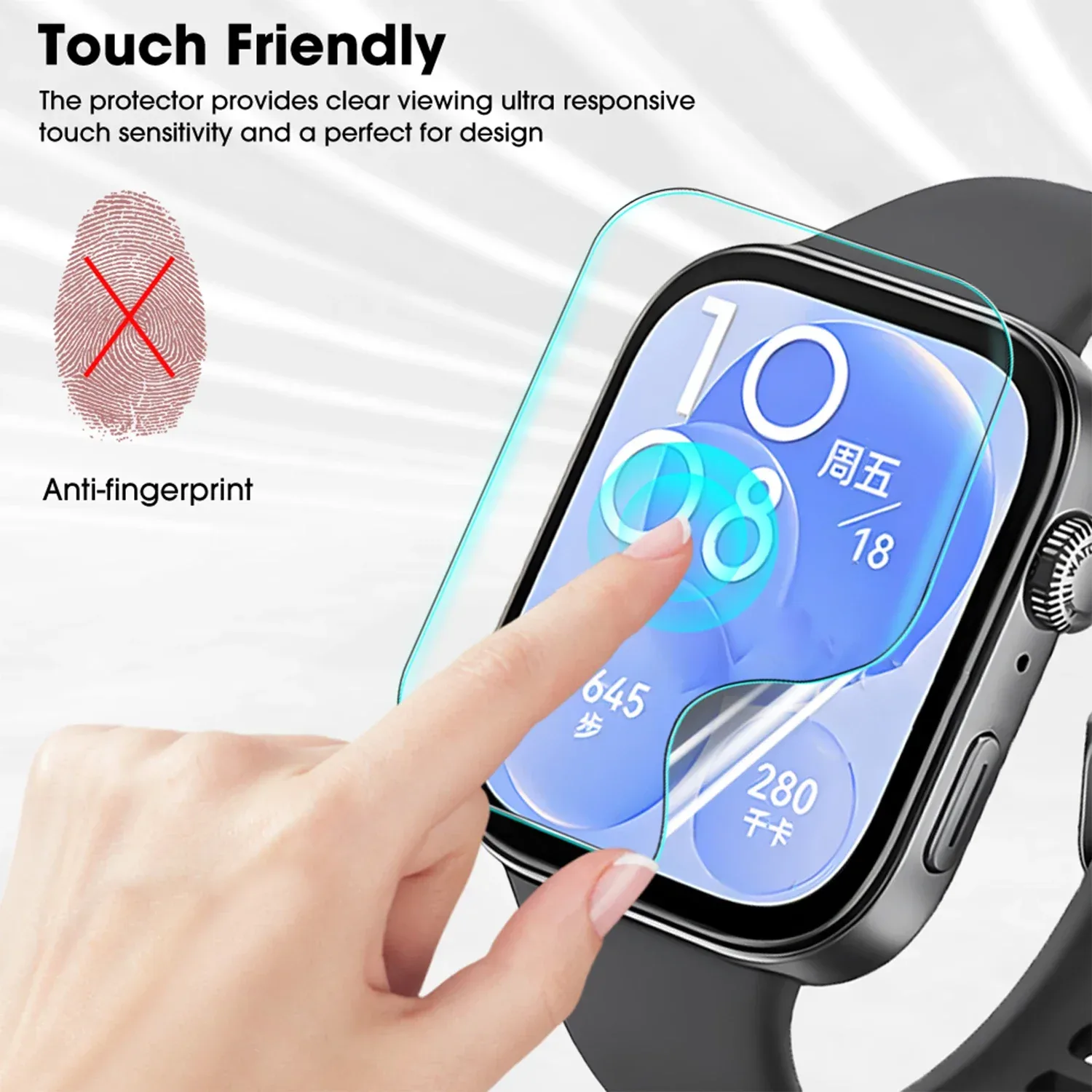 Film de protection d'écran Hydrogel TPU pour Huawei Watch Fit 2 / 3 / 4 / Pro / ES slide 5