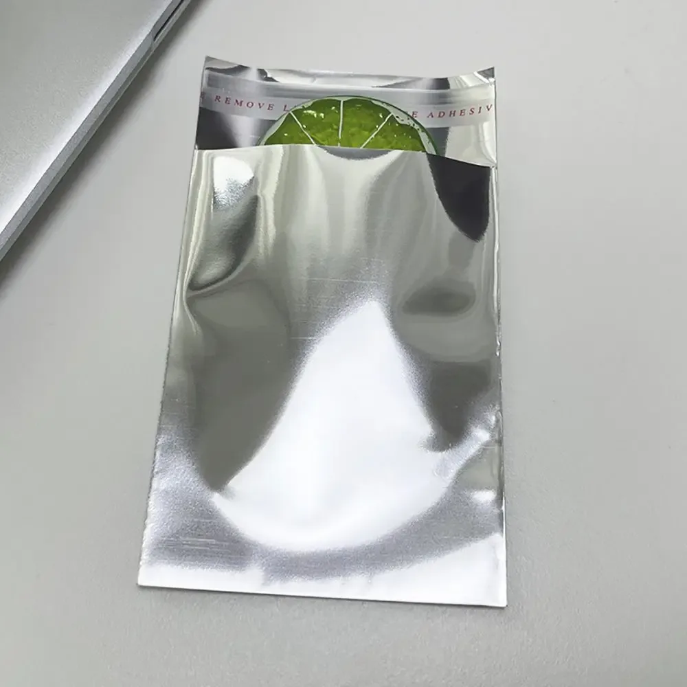Lot de 200 sachets cadeaux auto-adhésifs en aluminium argenté, 7x9 cm - Image 5