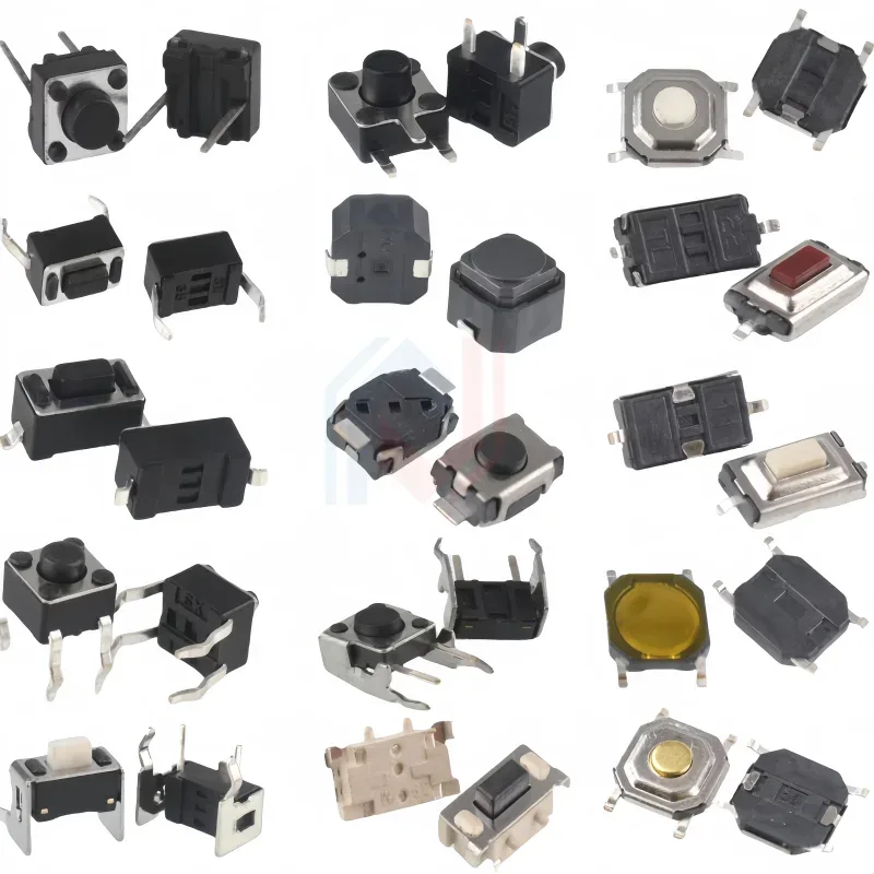 Lot de 50 micro-interrupteurs tactiles CMS (bouton-poussoir) - 2 et 4 broches - Image 1