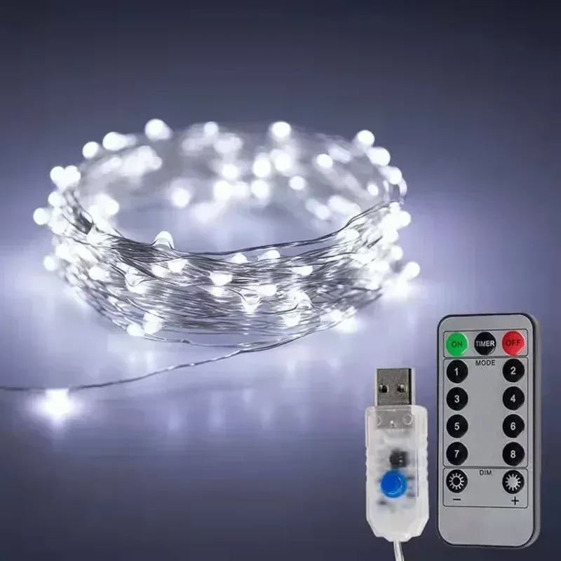 Guirlande lumineuse LED USB avec télécommande et 8 modes d'éclairage (5m à 30m) - Image 2