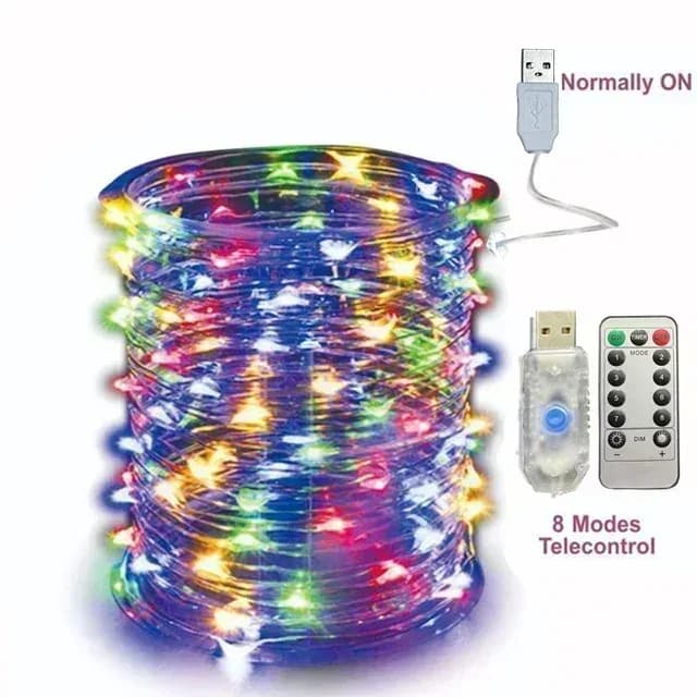 Guirlande lumineuse LED USB avec télécommande et 8 modes d'éclairage (5m à 30m) slide 14