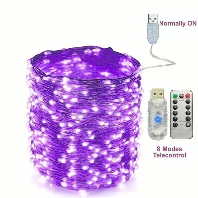 Guirlande lumineuse LED USB avec télécommande et 8 modes d'éclairage (5m à 30m) slide 11