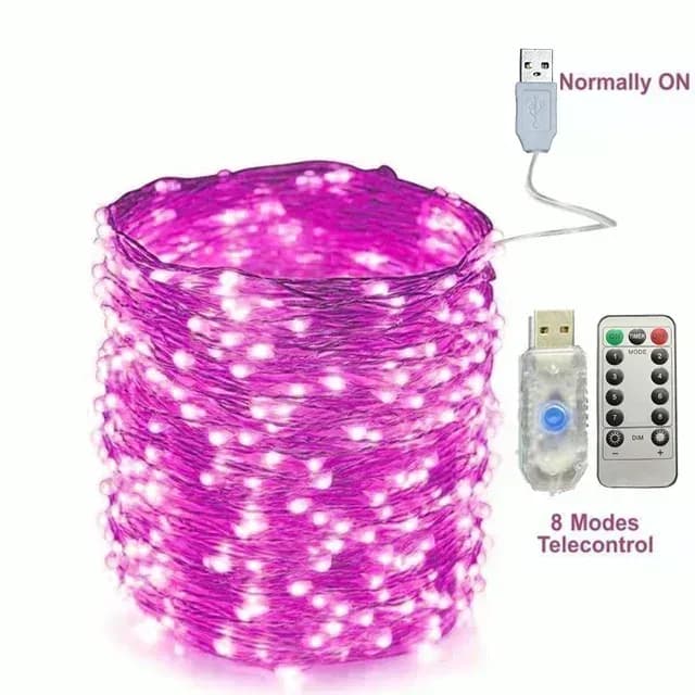Guirlande lumineuse LED USB avec télécommande et 8 modes d'éclairage (5m à 30m) slide 12