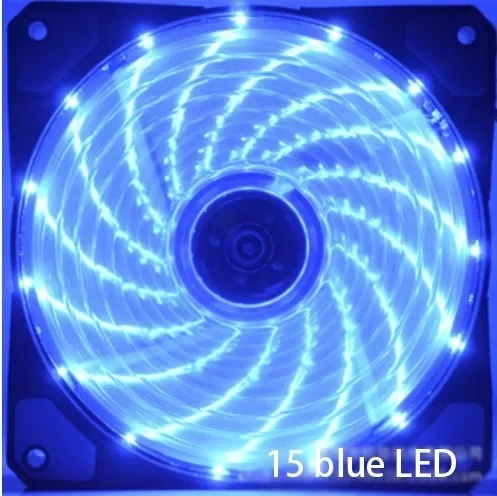 Ventilateur de boîtier PC silencieux 120mm à LED - 3 Broches / 12V DC slide 8
