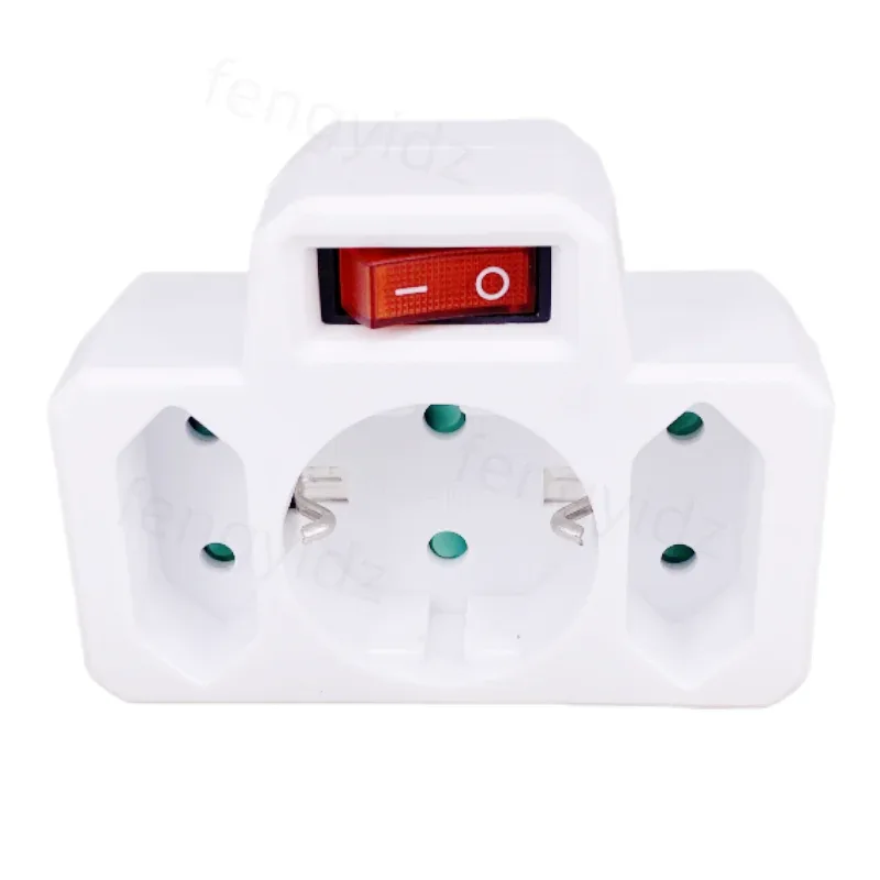 Adaptateur de prise avec interrupteur marche/arrêt 16A 250V - Standard Européen - Image 3