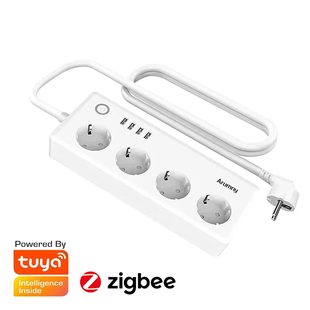 Multiprise connectée Zigbee Arumny - 1,8 m - 16A - Compatible Alexa et Google Assistant slide 7