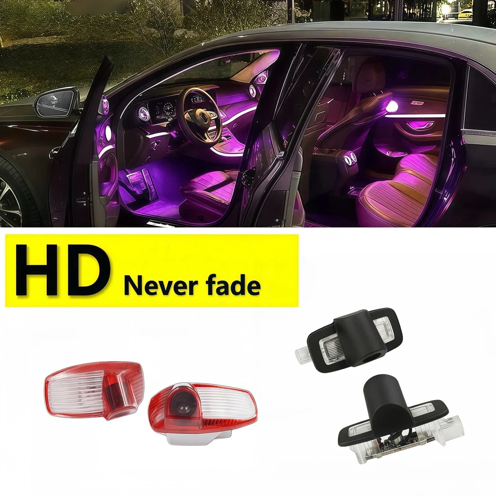 Projecteurs LED de Porte Haute Définition pour Porsche Panamera (2010-2024) - Lot de 2