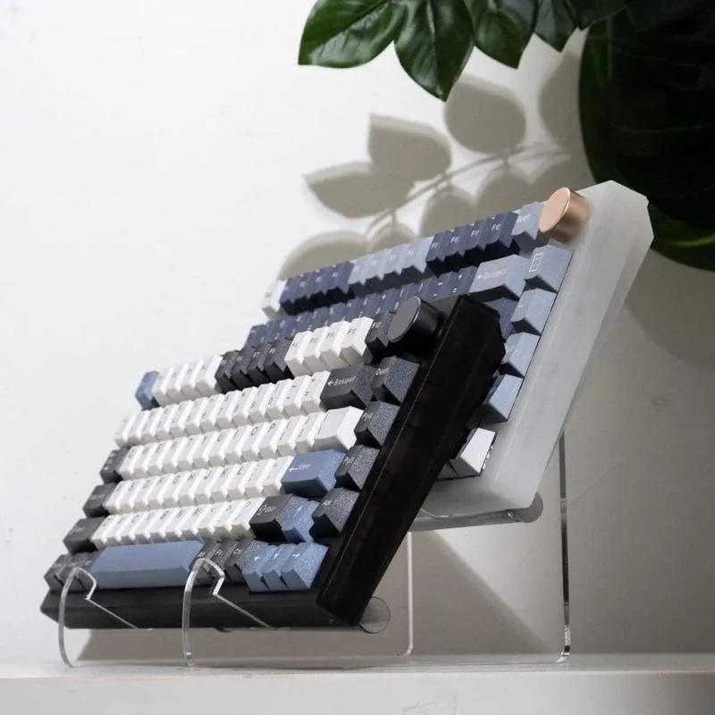 Support de présentation transparent pour clavier mécanique