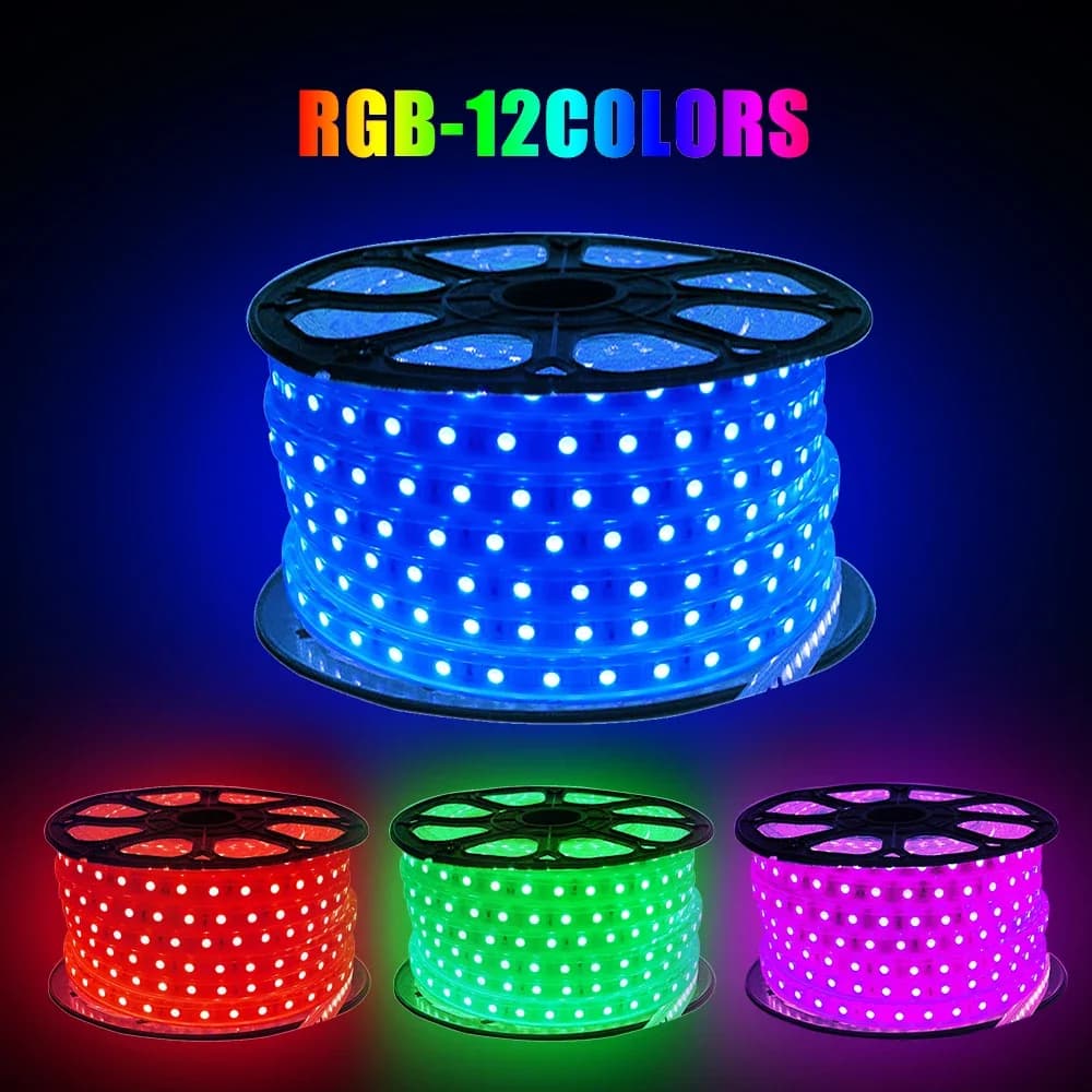 Ruban LED RGB 5050 220V Haute Luminosité - Étanche IP67 avec Télécommande - Image 2