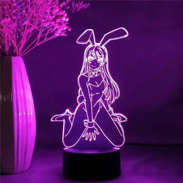 Lampe LED Illusion 3D Mai Sakurajima - Bunny Girl Senpai slide 7