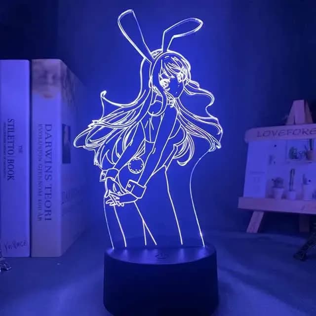 Lampe LED Illusion 3D Mai Sakurajima - Bunny Girl Senpai slide 8