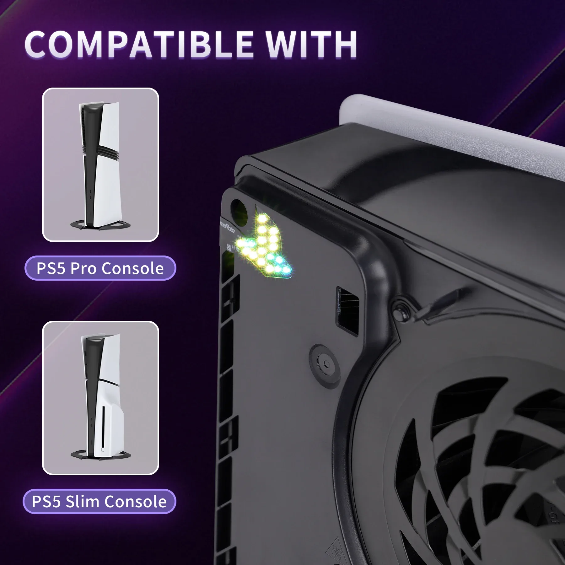 Kit LED eXtremeRate pour Console PS5 Slim/Pro - Logo RVB 7 Couleurs et 40 Effets slide 2