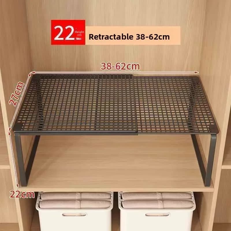 Étagère de rangement extensible et ajustable pour placard et armoire slide 8
