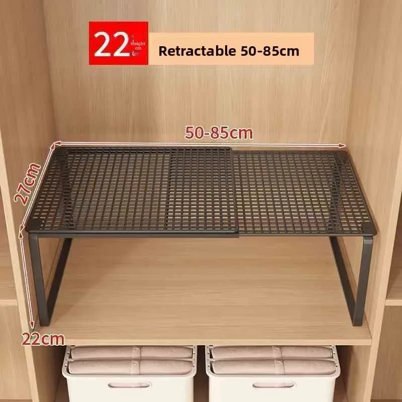 Étagère de rangement extensible et ajustable pour placard et armoire slide 9