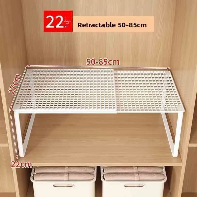 Étagère de rangement extensible et ajustable pour placard et armoire slide 12