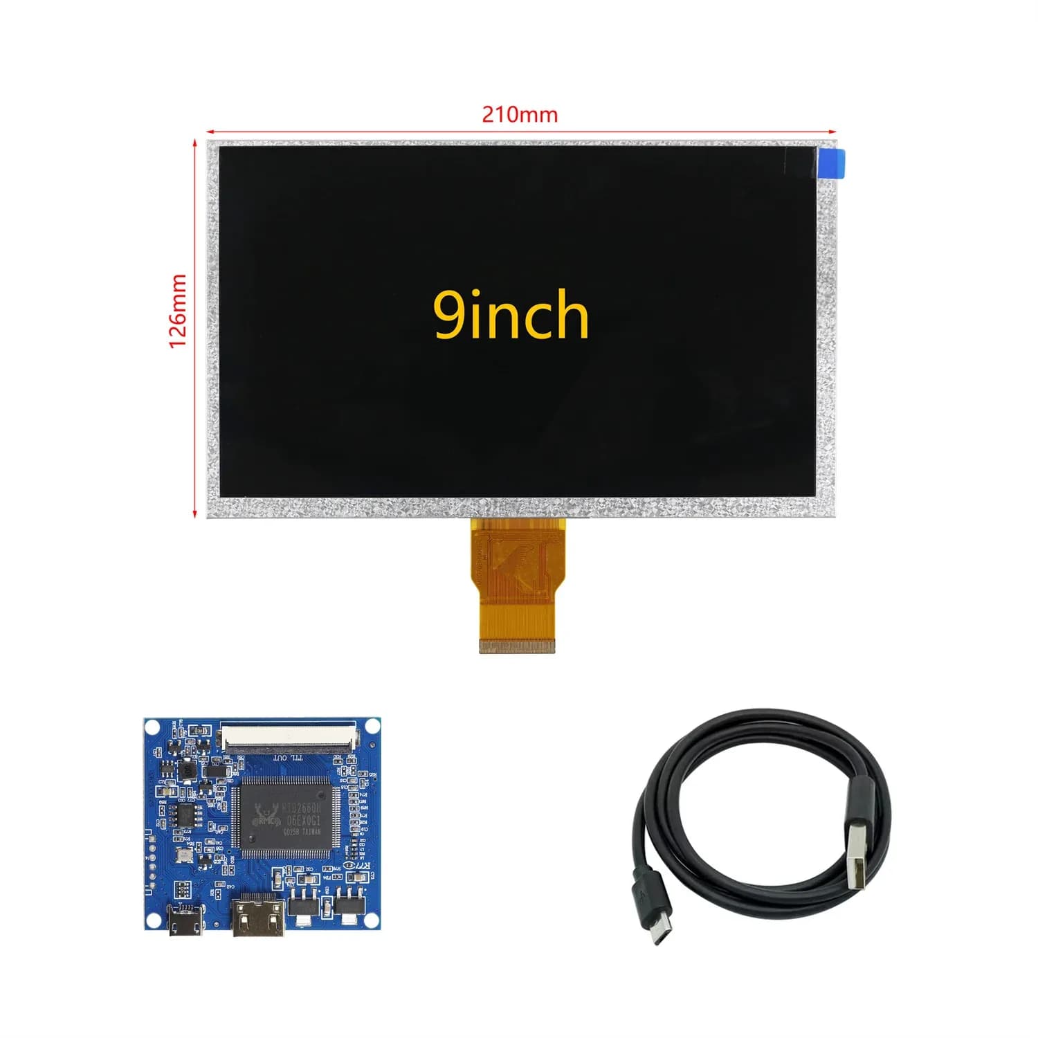 Écran LCD 9 pouces 1024x600 avec carte contrôleur Mini HDMI pour Raspberry Pi, LattePanda et Banana Pi slide 7