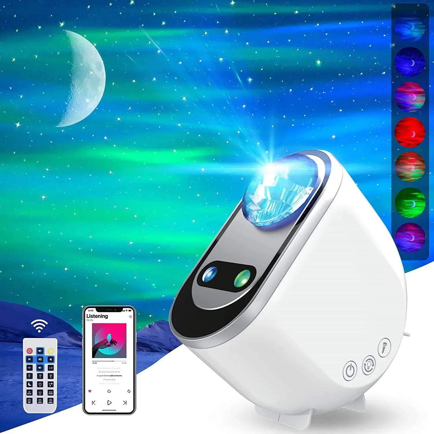 Projecteur LED Aurora Boréale et Ciel Étoilé Galaxie - Image 1