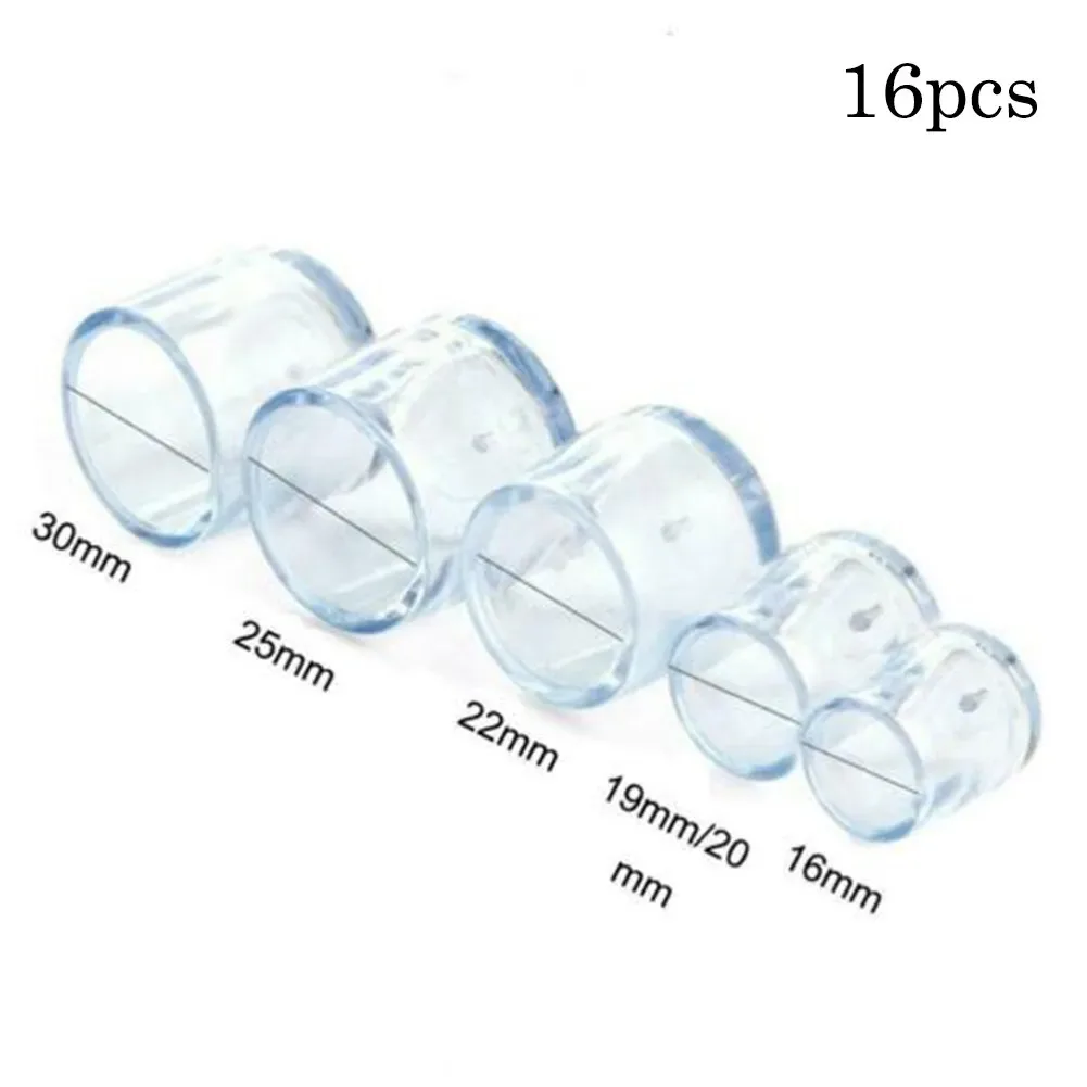 Lot de 16 Protections de Pieds de Chaise en Caoutchouc - Embouts Ronds pour Meubles - Image 1