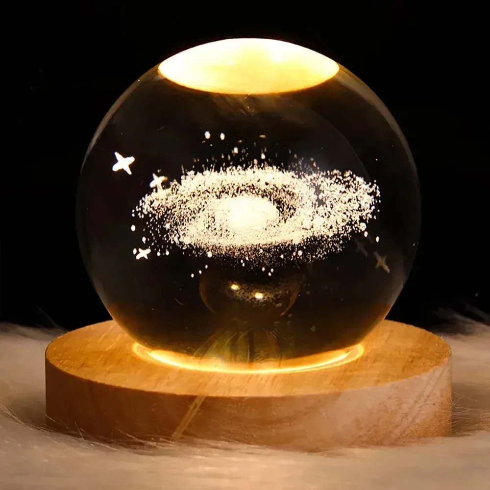 Veilleuse Boule de Cristal 3D - Design Galaxie RGB slide 11