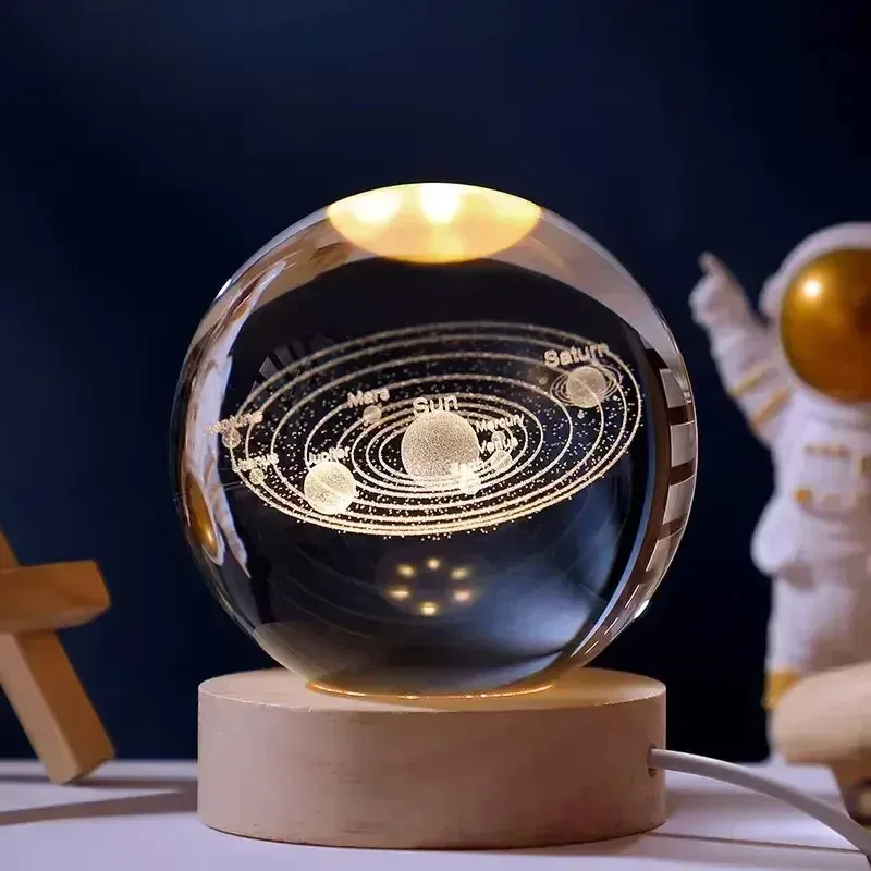 Veilleuse Boule de Cristal 3D - Design Galaxie RGB slide 9