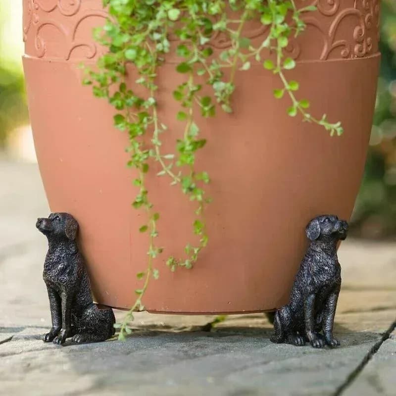 Support de pot de fleurs en résine en forme d'animal