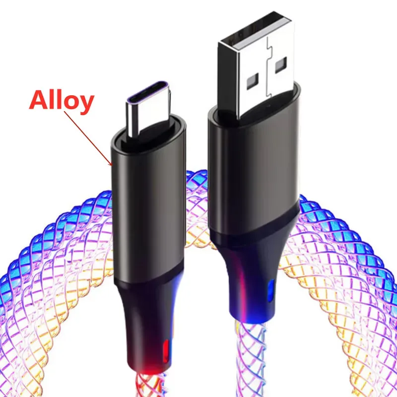 Câble de charge rapide lumineux LED universel (USB-C, Micro-USB, Lightning) slide 10