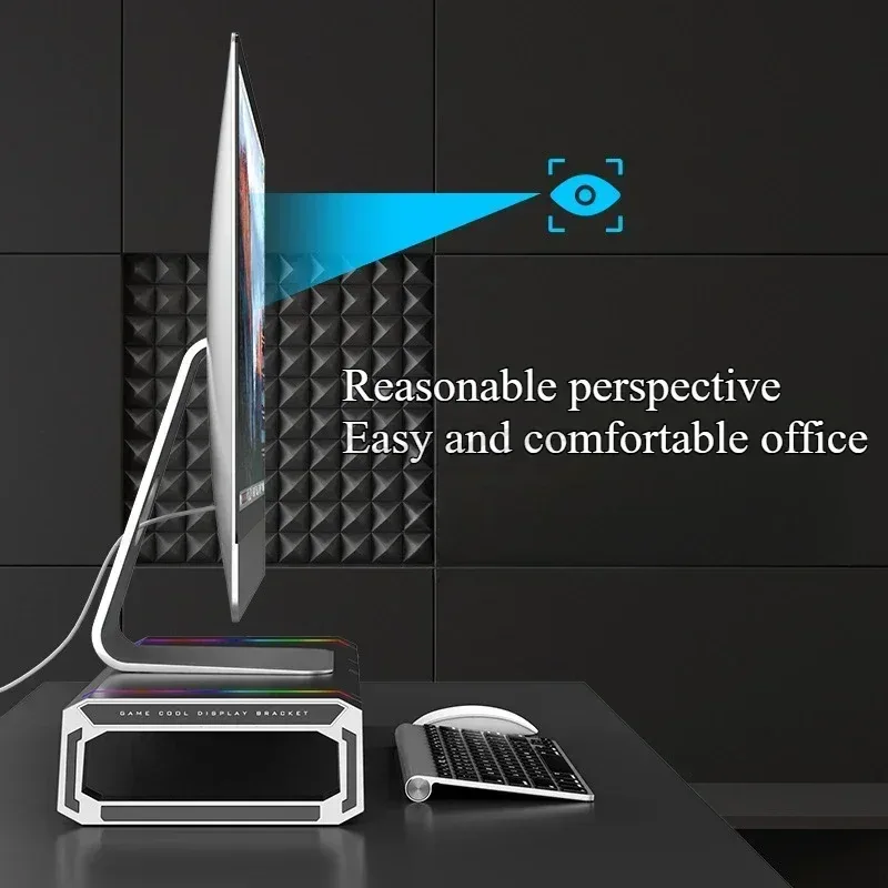 Support de moniteur multifonction pliable avec hub USB et rangement intégré - Image 5