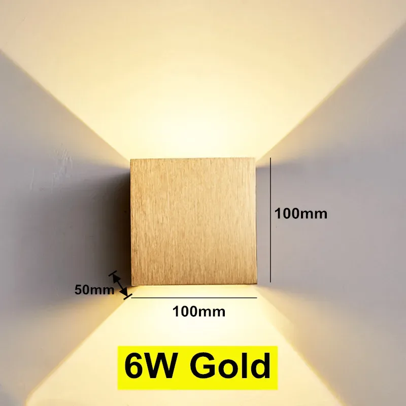 Applique murale LED cubique en aluminium slide 9