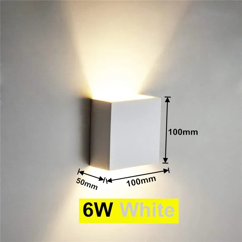 Applique murale LED cubique en aluminium slide 7
